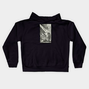 18th C. Visit from the Grim Reaper Kids Hoodie